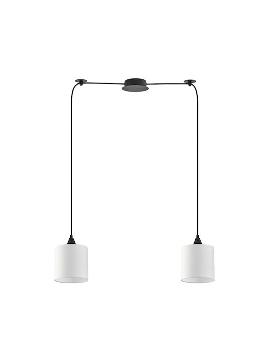Home Lighting Pendant Lamp 2xE27 White