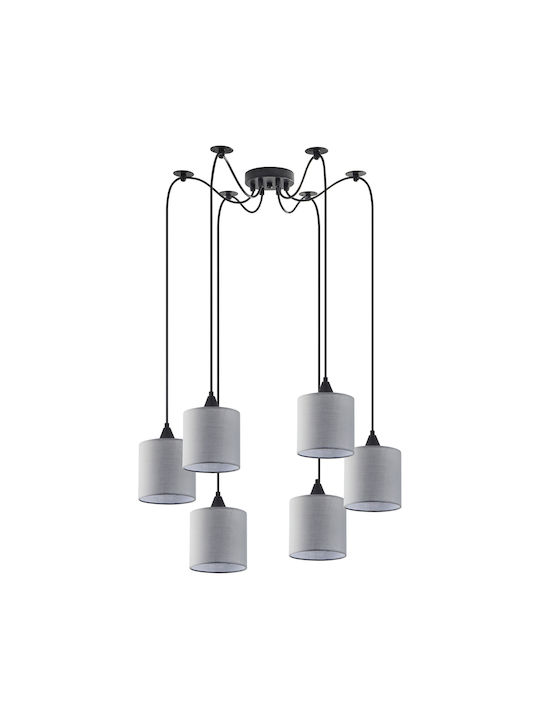 Home Lighting Hängelampe Kronleuchter Glocke für 6 Lampen E27 Gray