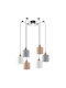 Home Lighting Pendant Chandelier Bell for 6 Bulbs E27 Multicolour