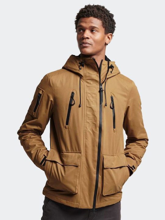 D3 Ultimate Microfibre Χειμωνιάτικο Μπουφάν Αντιανεμικό Dark Beige