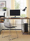 Birou Din Lemn Maro Cu Picioare Metalice 140x60x75cm