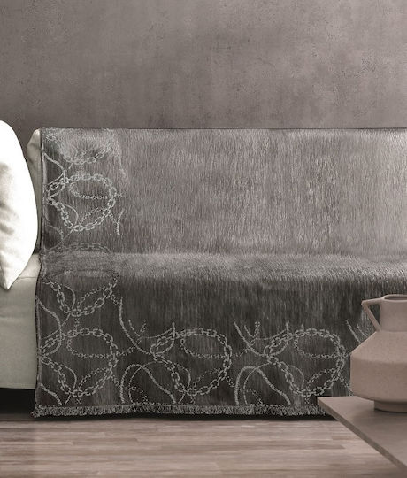 Makis Tselios Home Makis Tselios Home Throws & Couch Blankets Sofa Throw Chenille 180x250cm 2 Gray