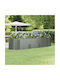 vidaXL Planter Box Metal Gri 322x100x68cm.