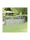 vidaXL Planter Box Metallic Silver 322x100x68cm.