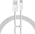 Baseus Dynamic Braided USB 2.0 Cable USB-C male - USB-A male 100W White 1m (CALD000602)