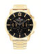 Tommy Hilfiger Luca Herrenuhr 50mm Chronograph Batterie mit Gold Rostfreien Stahlarmband