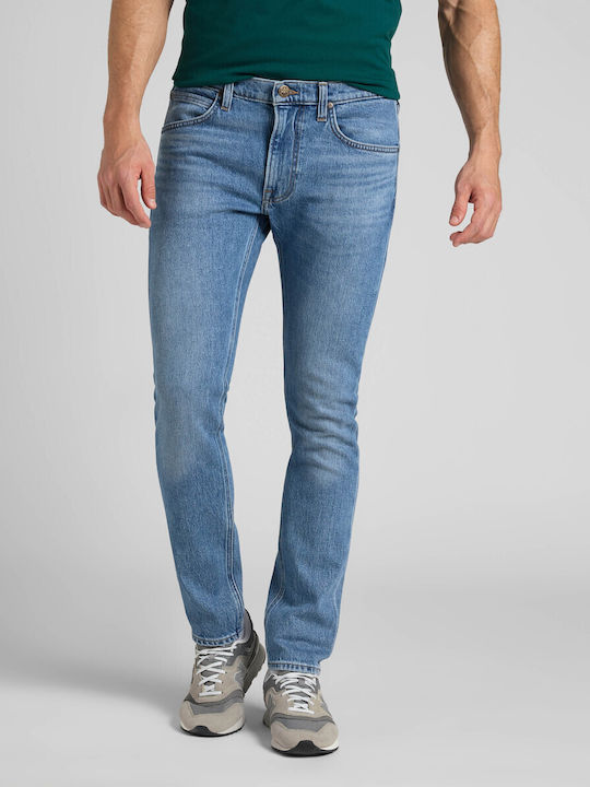 Ανδρικό Παντελόνι Τζιν με Slim Tapered Εφαρμογή Μπλε