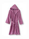 Casa Colori Bathrobe with Hood Dark Pink