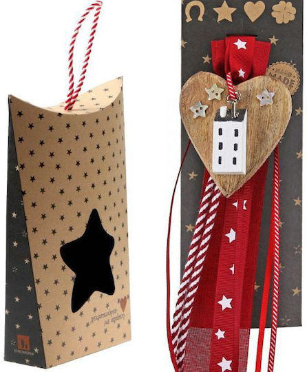 Synchronia Hanging Lucky Charm Home Red made of Wood 1pcs