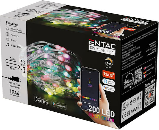 200 Lights LED 20m. Multicolor in String 1pcs