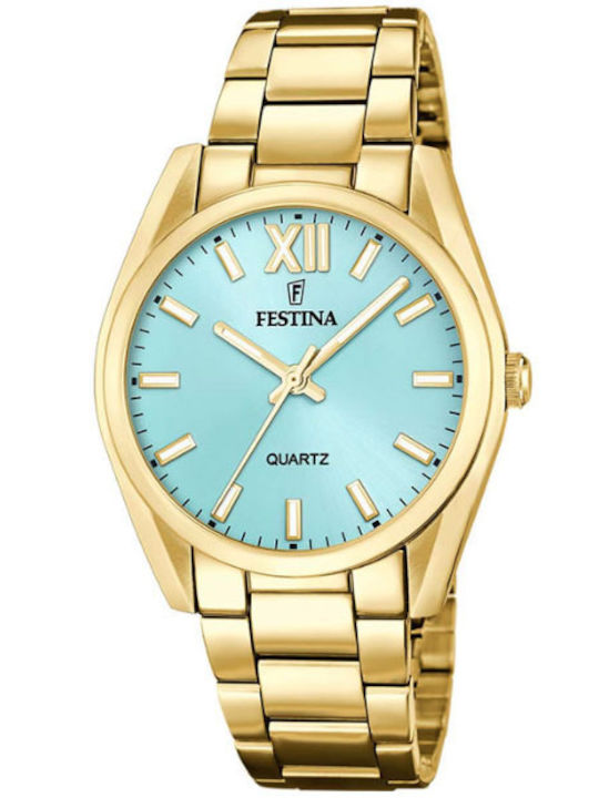 Festina Boyfriend Women's Watch with Gold Metal...