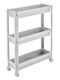 TnS Troleu De Bucătărie Din Plastic Cu 3 Locuri Alb 52x17x69cm