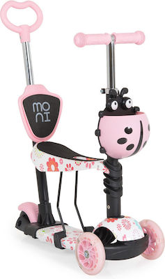 Moni Kinderroller Lollipop 3-Rad mit Sitz Rosa