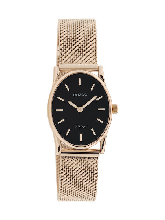 Oozoo Vintage Women's Watch with Pink Gold Meta...