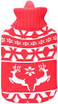 EDM Hot Water Bottle with Cover Red 20x34.5cm 2000ml