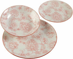 Versa Aramis Porcelain Dinnerware Set Pink 18pcs