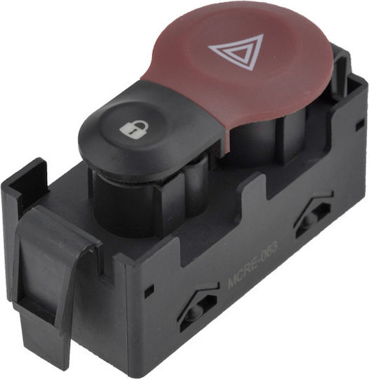 NTY Car Hazard Switch for Renault Kangoo III 6pin Black