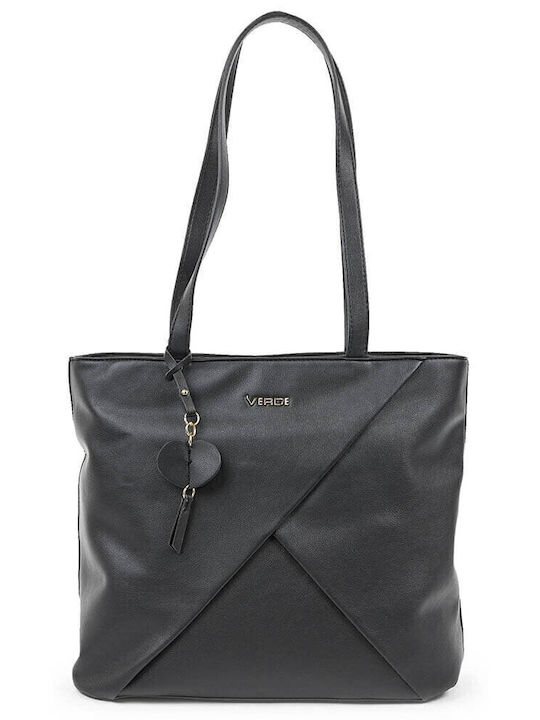 Verde Geantă de damă Shopper De umăr Neagră