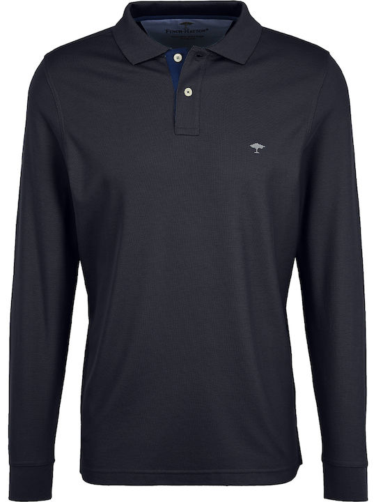 Fynch Hatton Men's Long Sleeve Blouse Polo Navy