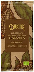Dulciar Organic Chocolate Milk with 32% Cocoa Gluten-Free 80gr