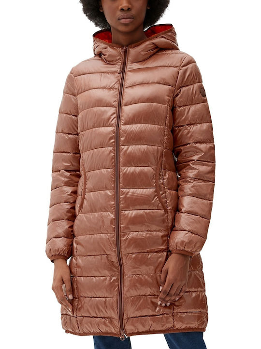Jacket S Oliver Daunenjacke Braun Lang Damen Puffer Jacke Für