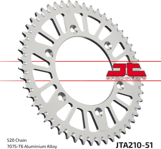 JT Sprockets Заден зъбен колело 51 Зъби за Honda CRF 250 - КРФ 250 / CRF 450 Мотард / XR