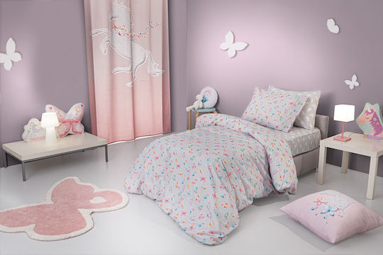 Guy Laroche Комплект чаршафи Полудвойно Памучни Liliana Сив 165x250см 3бр