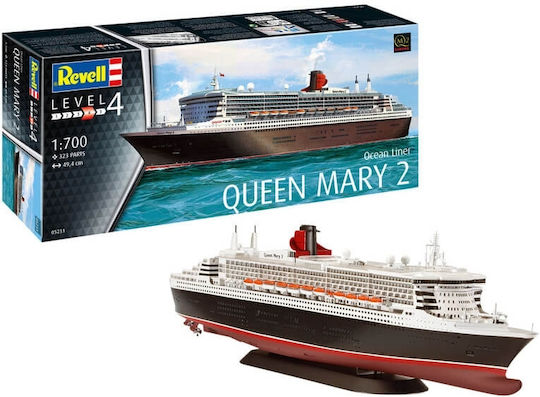 Revell Ocean Liner Queen Mary 2 Фигура за Моделизъм Кораб 323 Части в Мащаб 1:700