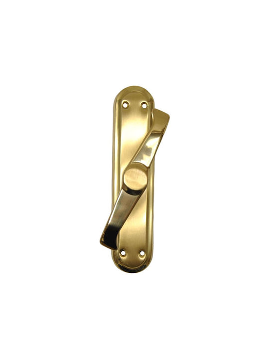 Mâner de fereastră Italian Martinelli Onda art.213 Brass Gold (Baza 165mm x 35mm Buton 120mm)