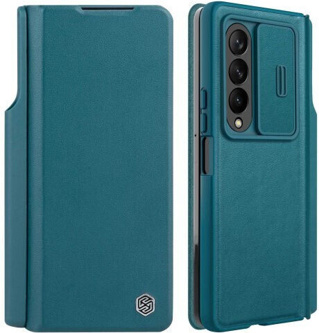 Nillkin Qin Pro Series Книга Изкуствена кожа Зелен (Galaxy Z Fold4)