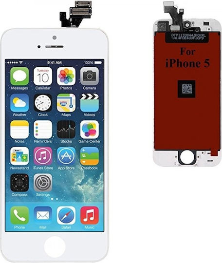 O ecran Tianma LCD cu Mecanism Tactil pentru iPhone 5 (Alb)