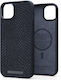Njord Salmon Leather Back Cover Δερμάτινο 2mm Μαύρο (iPhone 14 Plus)