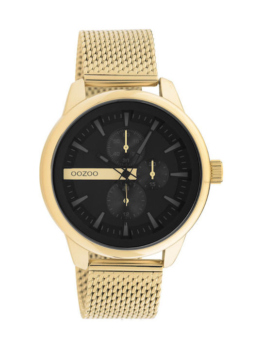 Oozoo Ceas Barbati 45mm Cronograf Baterie cu Br...