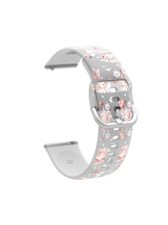 Grey Pink Flowers Vivoactive 3 Galaxy Watch 3