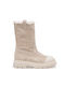 Suede Women's Ankle Boots Beige