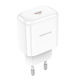 Borofone Charger Without Cable with USB-C Port 20W Power Delivery / Quick Charge 3.0 Whites (BN3)
