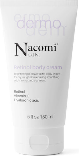 Nacomi Dermo Retinol Moisturizing Cream Body with Hyaluronic Acid for Dry/Very Dry & Sensitive Skin 150ml