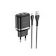 Borofone Charger with 2 USB-A Ports and Cable micro USB Blacks (DBN4)