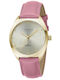 Strand by Obaku Women's Watch with Pink Leather Strap