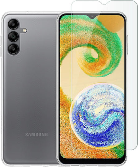 Vivid Back Cover Σιλικόνης Σετ με Τζαμάκι Διάφανο (Galaxy A04s)