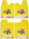 Autoline Front and Rear Car Mudguards Suv 48x36cm Yellow SUV 4pcs