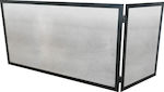 12550 Metallic Fireplace Screen with 2 Panels 90x40x51cm Black