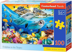 Puzzle pentru Copii Dolphins In The Tropics pentru 6++ Ani 100buc Castorland