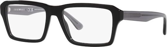 Emporio Armani Plastic Eyeglass Frame Black EA3206 5017