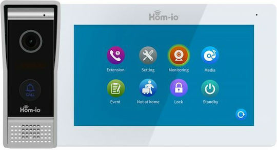 Hom-io Интелигентен Комплект Безжичен Комплект За Видеодомофон Wi-Fi Съвместим С Alexa И Google Home