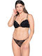 Daisy Push Up Bra Black