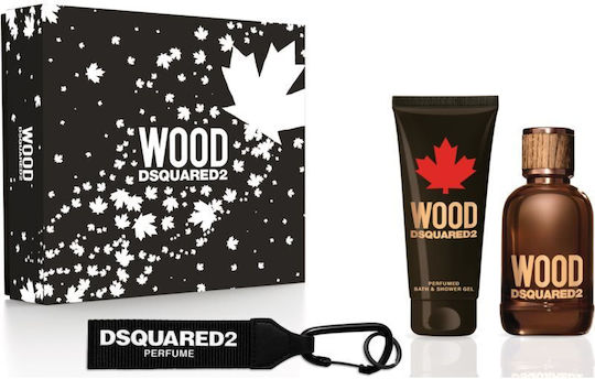 Dsquared2 Wood Pour Homme Herren Set mit Eau de Toilette 3Stück