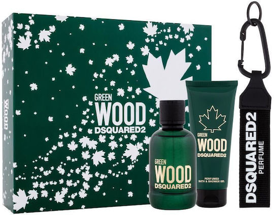 Dsquared2 Green Wood Herren Set mit Eau de Toilette 3Stück