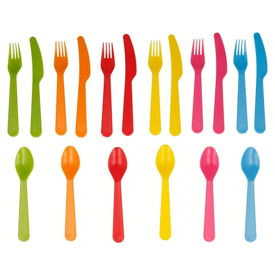 Stor Set Tacâmuri pentru bebeluși din Plastic Multicolore 18buc