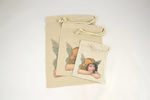 Pouch with lonette cord Angel 16 cm X 20 cm